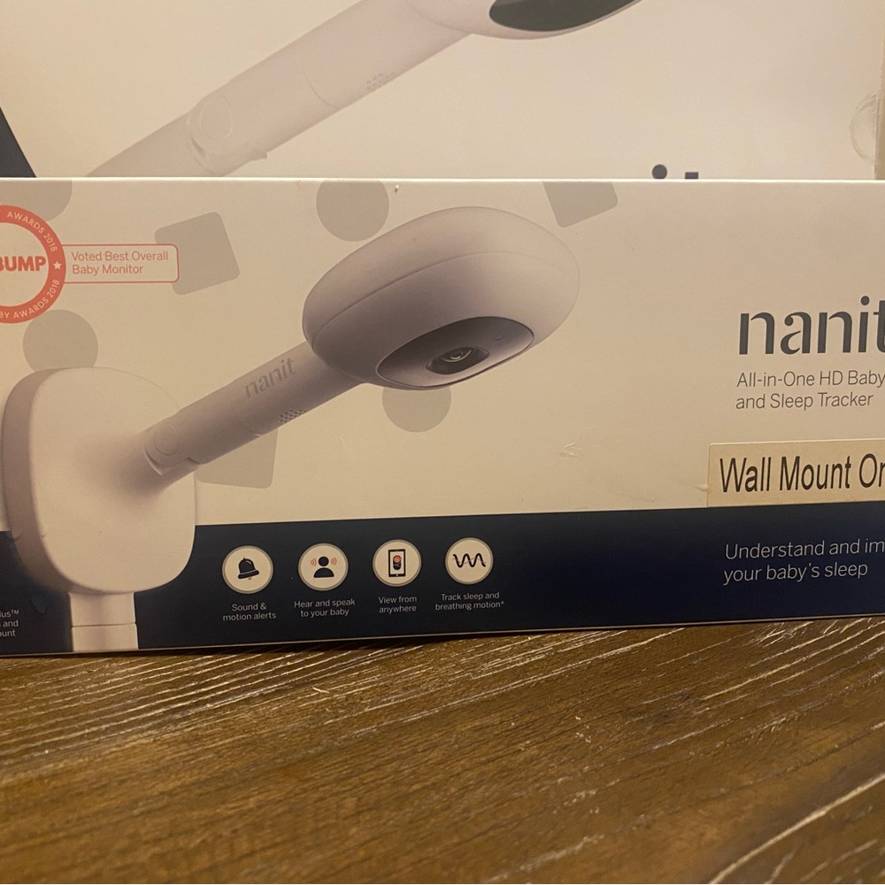 Nanit White Wall Mount Baby Monitor